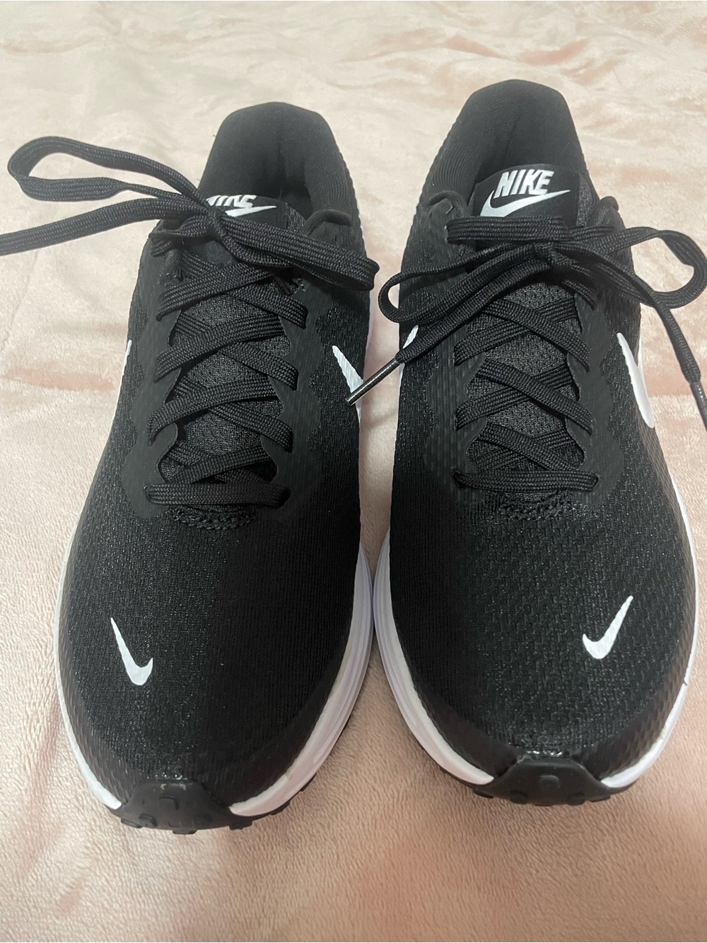 Nike Black with White Swoosh Women’s Athletic Sneakers
